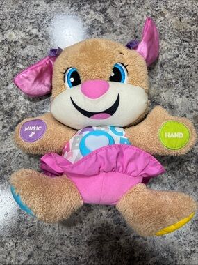 Plush Interactive Puppy Toy - Pink